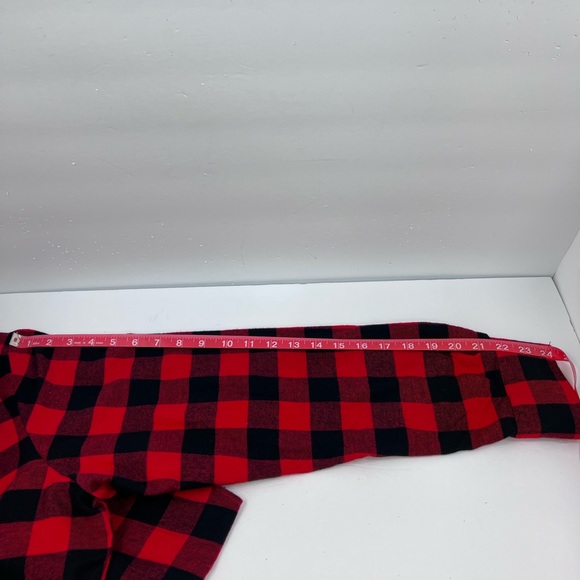 CLUB ROOM SIZE MEDIUM MENS RED & BLACK PLAID CHECKERED LONG SLEEVES SHIRT - Picture 16 of 16